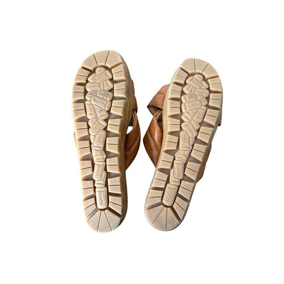 Korks by Kork-Ease Faithe Platform Sandal, Tan Faux Leather, Size Women 10 - Picture 5 of 6